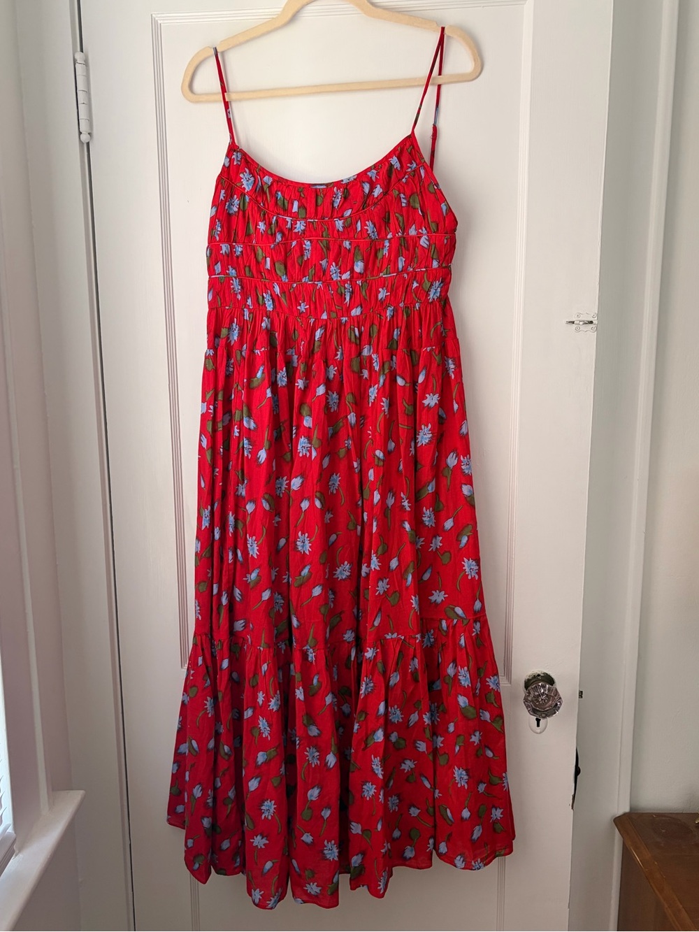 JCrew Tiered dress in brushed daisy print